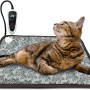 Pet Heating Pad Cat Waterproof, with Smart Thermostat Switch, Adjustable Dog Heating pad , with Chew resistant
