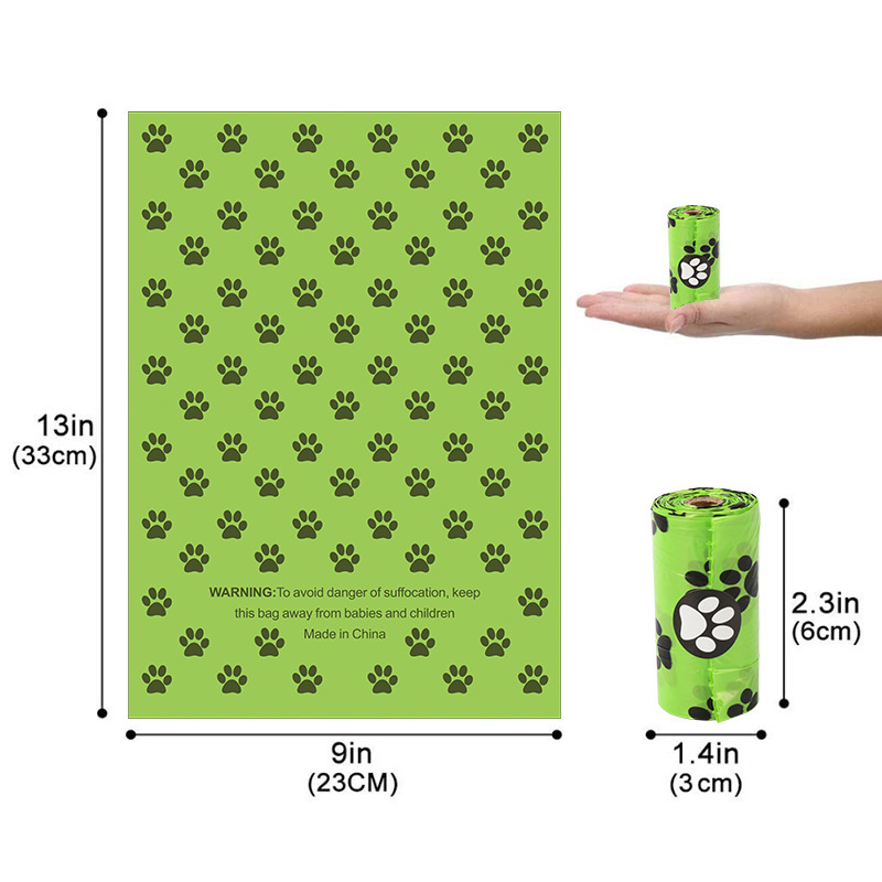 Amazon Hot Selling Dog Poo Bag Biodegradable Compostable Disposable Eco Friendly Trash Garbage Paper Dog Poop Bags