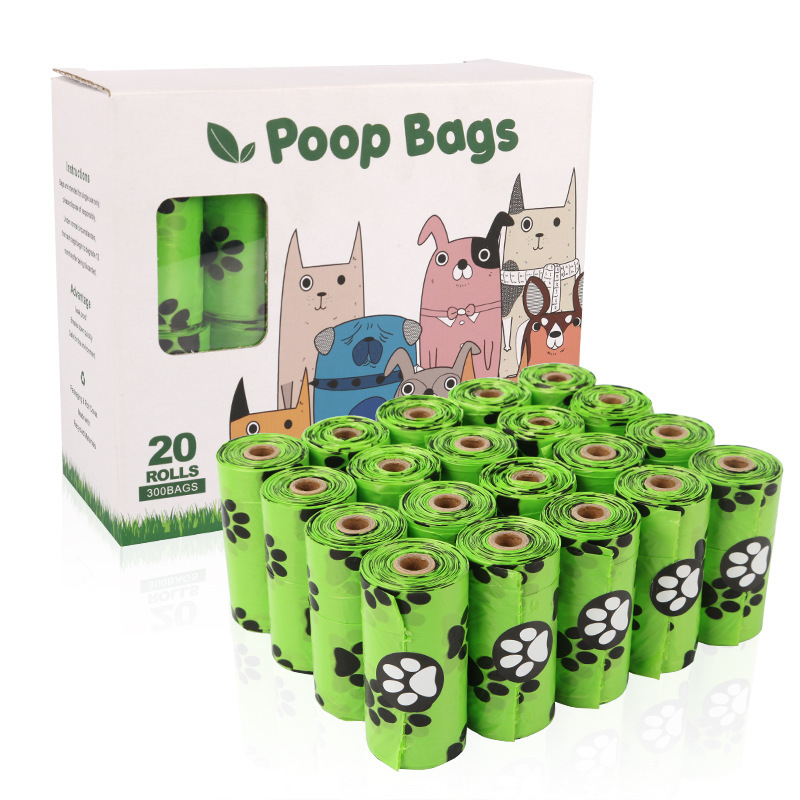 Amazon Hot Selling Dog Poo Bag Biodegradable Compostable Disposable Eco Friendly Trash Garbage Paper Dog Poop Bags