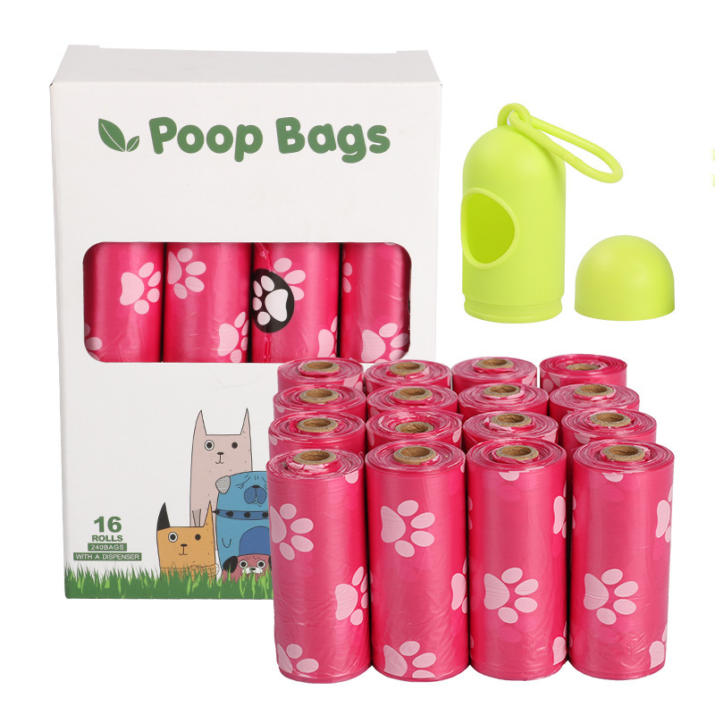Amazon Hot Selling Dog Poo Bag Biodegradable Compostable Disposable Eco Friendly Trash Garbage Paper Dog Poop Bags