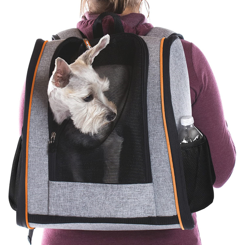 Perfect for hiking Pet Products Backpack Pet Carrier Gray