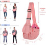 Safety Belt  Zipper Pet Sling Carrier Adjustable Padded Shoulder Strap