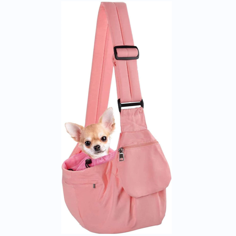 Safety Belt  Zipper Pet Sling Carrier Adjustable Padded Shoulder Strap
