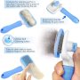 Removes Loose Hair Cleaning Slicker Brush with Massage Particles