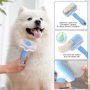 Removes Loose Hair Cleaning Slicker Brush with Massage Particles