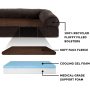 Cooling Gel Memory Foam Pet Bed for Dogs and Cats Sofa Style Couch Indoor Dog Bed with Removable Washable Cover