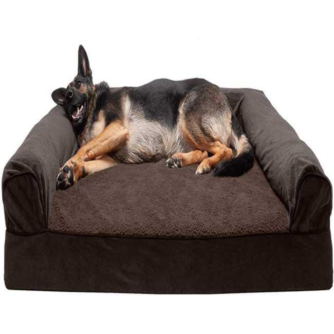 Cooling Gel Memory Foam Pet Bed for Dogs and Cats Sofa Style Couch Indoor Dog Bed with Removable Washable Cover