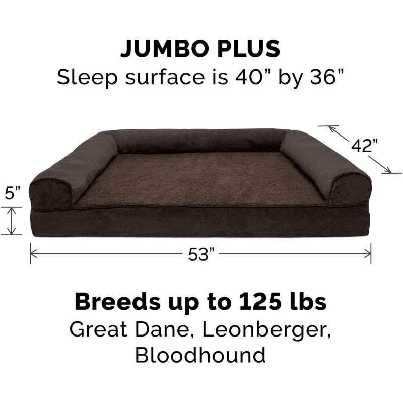 Cooling Gel Memory Foam Pet Bed for Dogs and Cats Sofa Style Couch Indoor Dog Bed with Removable Washable Cover