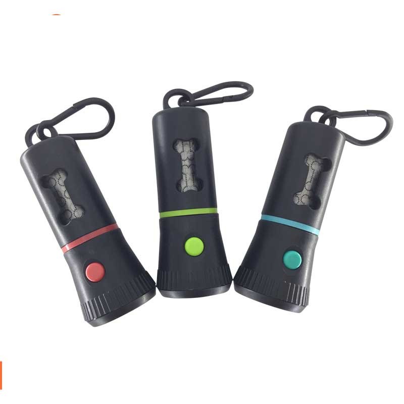 Dog Waste Bag Dispenser with LED Flash Light Poop Bag Holder Eco-friendly Leak-Proof Lavender Scented Waste Bag