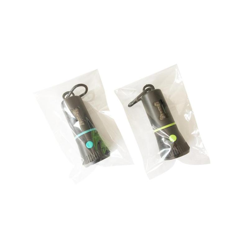 Dog Waste Bag Dispenser with LED Flash Light Poop Bag Holder Eco-friendly Leak-Proof Lavender Scented Waste Bag