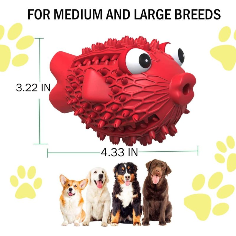 Dog Chew Toys for Aggressive Chewers,Large Medium Breed Teeth Grinding Indestructible Squeak Relieve