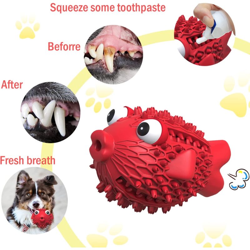 Dog Chew Toys for Aggressive Chewers,Large Medium Breed Teeth Grinding Indestructible Squeak Relieve