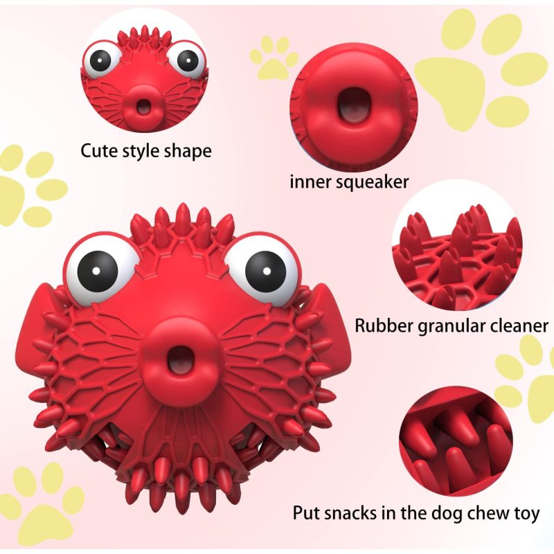 Dog Chew Toys for Aggressive Chewers,Large Medium Breed Teeth Grinding Indestructible Squeak Relieve