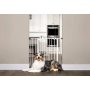 Extra Wide Walk Through Pet Gate with Small Pet Door Pet Gate Pressure Mount Kit and Wall Mount Kit