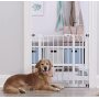 Extra Wide Walk Through Pet Gate with Small Pet Door Pet Gate Pressure Mount Kit and Wall Mount Kit