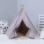 Foldable Indoor Cat Dog Teepee Bed House Pet Cave Condo Portable Burrow Nest Washable Hideaway Dog Cat Tent with Cushion