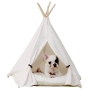 Foldable Indoor Cat Dog Teepee Bed House Pet Cave Condo Portable Burrow Nest Washable Hideaway Dog Cat Tent with Cushion