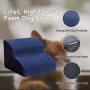 High Density Foam Pet Stairs 2 Tiers with Corduroy Cover
