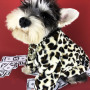 Luxury Dog Leopard Print Faux Fur Coat pet Dog Autumn Winter Clothes Warm Jacket Outdoor pet coat