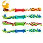 Dog Ball with Rope Toy Durable Bite Resistant Launcher Thrower for Playing