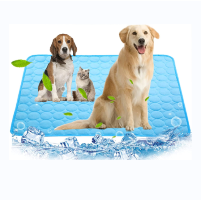 Washable Ice Silk Sleep Mat Cooling Mat Pet Sleeping Kennel Pad Non-Toxic Sleep Bed Mat for Large Dogs Cats Animal