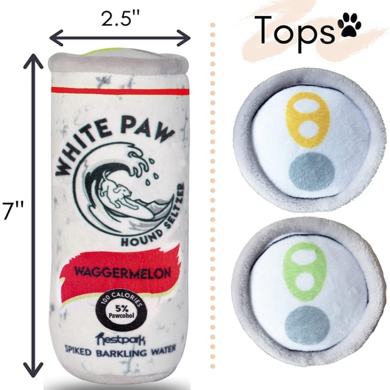 White Paw Dog Toys Funny Cute Plush Dog Toys with Squeaker