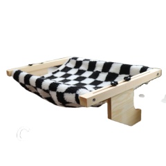 Adjustable Cat Sill Window Perch Sturdy Cat Window Hammock with Wood Frame