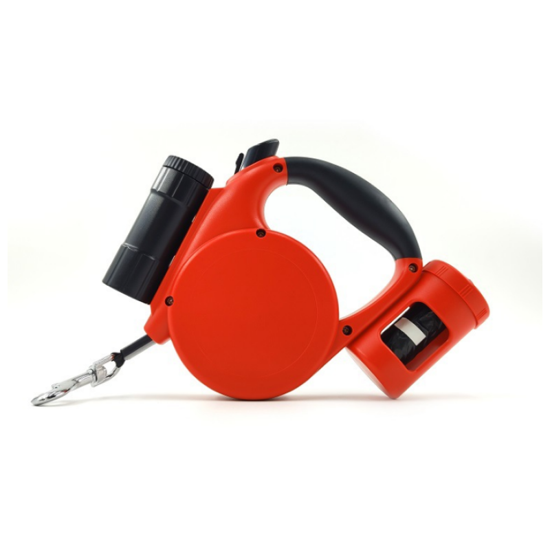 Retractable nylon strap with led light for dog pets accessories