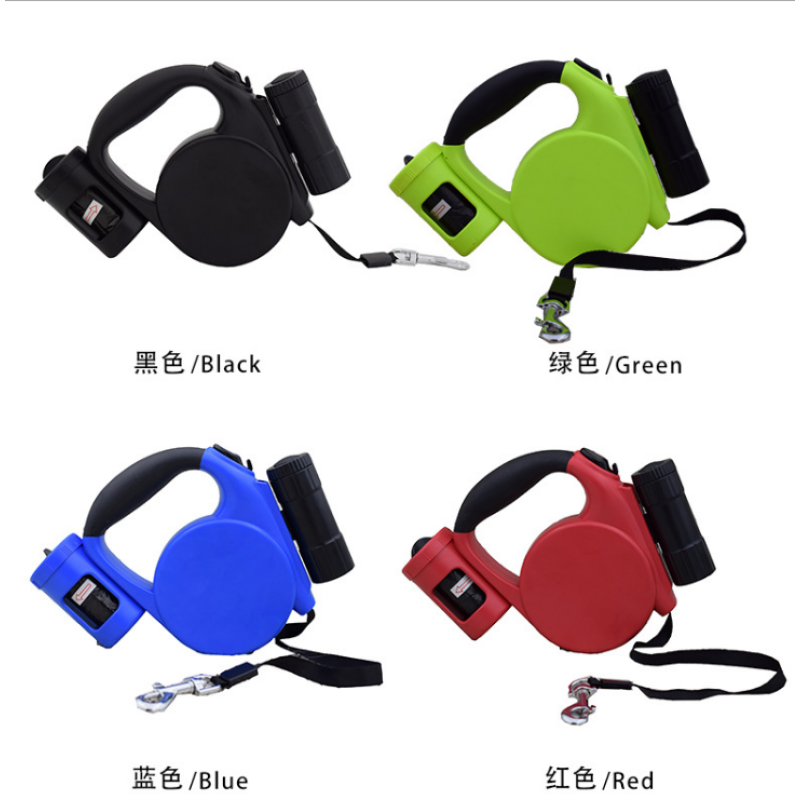 Retractable nylon strap with led light for dog pets accessories