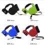 Retractable nylon strap with led light for dog pets accessories