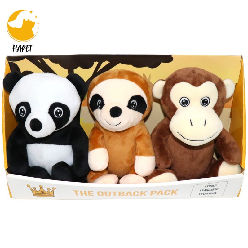 Wholesale 3 Piece Dog Toy Gift Box  Play The Field Plush Toys Great for Games of Fetch to Exercise Your Dog