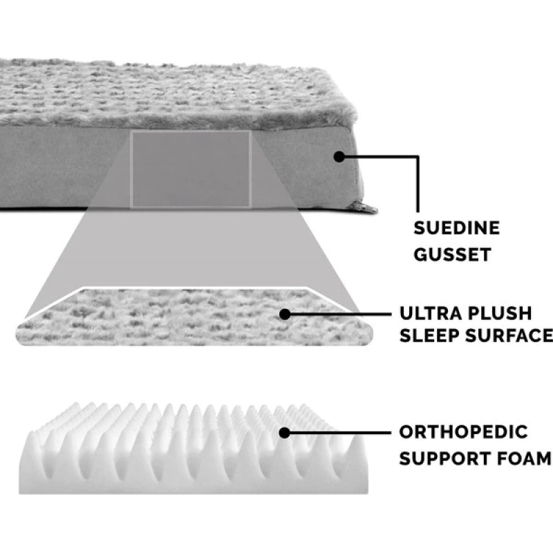 Plush Orthopedic Deluxe Dog Bed Cat Dog Bed Removable Cover Warming Pet Beds with Cushion Cover Removable