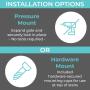For Doorways Or Stairways Wide Super Gate Includes Wall Cups Pressure or Hardware Mount In The Living Room