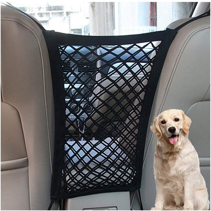 Pet Barrier Dog Car Net Barrier With Auto Safety Mesh Organizer Baby Stretchable Storage Bag Universal For Cars