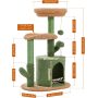 Cat Tower with Sisal Covered Scratching Post, Cozy Condo, Plush Perches and Fluffy Balls for Indoor Cats