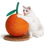 Orange Cat Scratching Post with Sisal Rope Cat Tree Pet Products