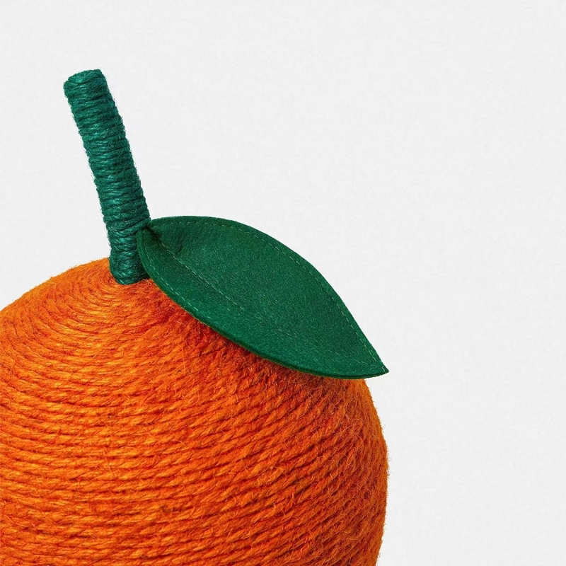 Orange Cat Scratching Post with Sisal Rope Cat Tree Pet Products