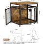 Kennel Indoor Furniture Crate End Table with Three Doors
