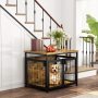 Kennel Indoor Furniture Crate End Table with Three Doors