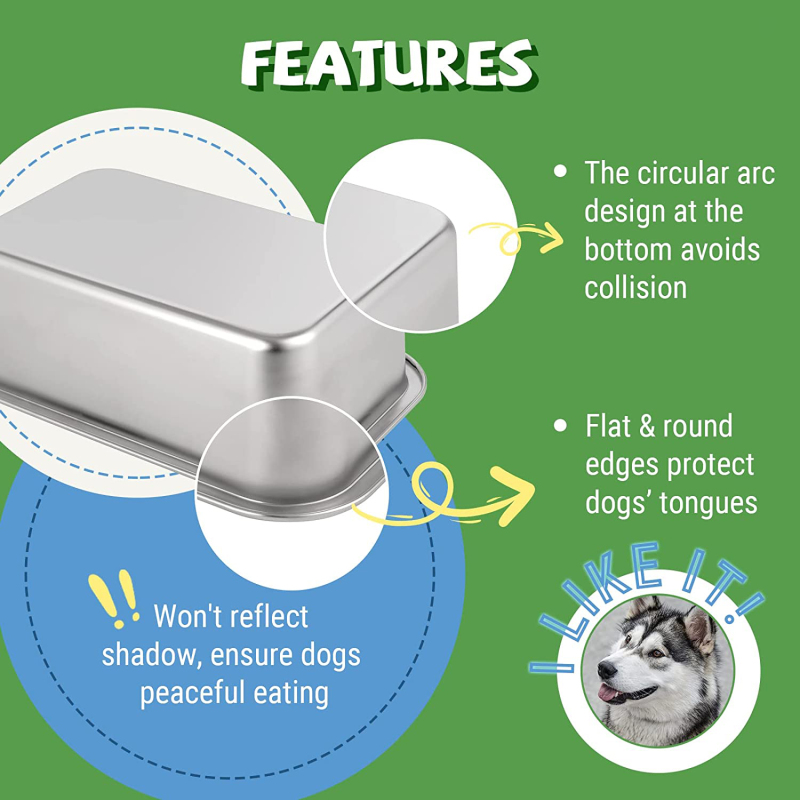 Metal Dog Water Bowls with High Capacity Durable Food Bowl for Huge Giant Dog Breeds Stainless Steel Pet Bowls