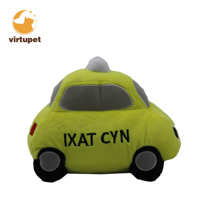 Custom Pet Dog Plush Toy Taxi Shape Realistic Squeaky Chew Toy