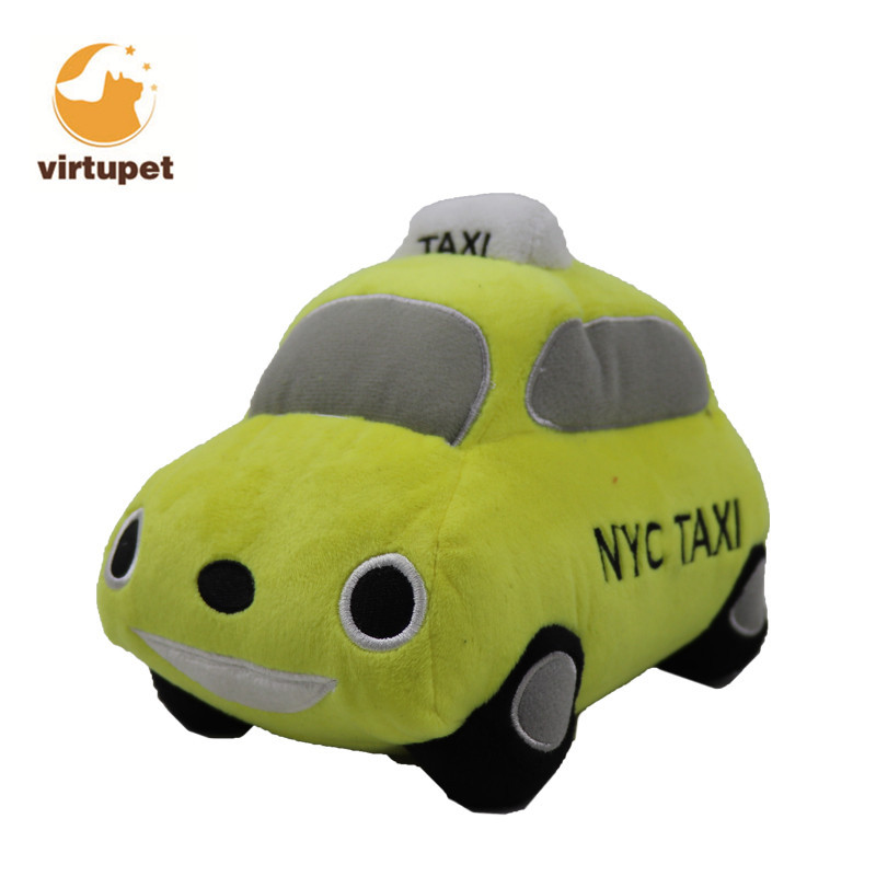 Custom Pet Dog Plush Toy Taxi Shape Realistic Squeaky Chew Toy