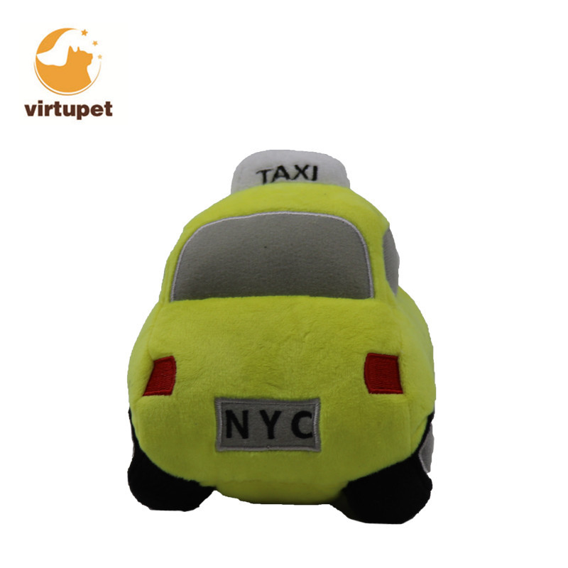 Custom Pet Dog Plush Toy Taxi Shape Realistic Squeaky Chew Toy