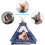 Pet Teepee Bed with Cushion- Luxury Dog Tents & Pet Houses with Cushion & Blackboard pet dog teepee tent