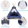 Pet Teepee Bed with Cushion- Luxury Dog Tents & Pet Houses with Cushion & Blackboard pet dog teepee tent