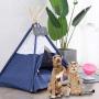 Pet Teepee Bed with Cushion- Luxury Dog Tents & Pet Houses with Cushion & Blackboard pet dog teepee tent