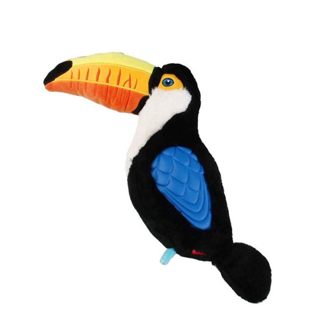 Wholesale Parrot Shape Squeaky Plush Dog Toy custom dog plush toy