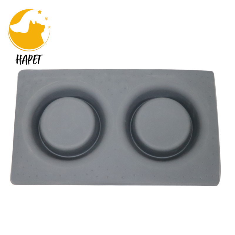 Dog Dish for Small Dogs Cats Puppies Double Pet Feeder Bowls with Silicone Mat Stainless Steel Cat Food and Water Bowls