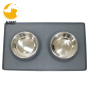 Dog Dish for Small Dogs Cats Puppies Double Pet Feeder Bowls with Silicone Mat Stainless Steel Cat Food and Water Bowls