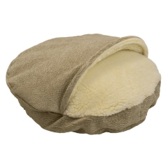 Wholesale Custom Eco Friendly Cozy Cave Pet Bed Luxury Orthopedic Dog Cat Bed With Hooded Blanket